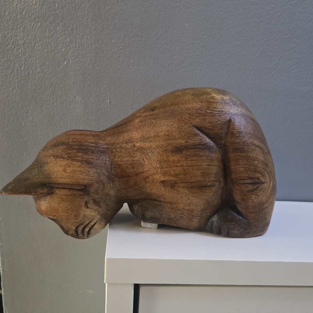 Vintage Wooden Cat